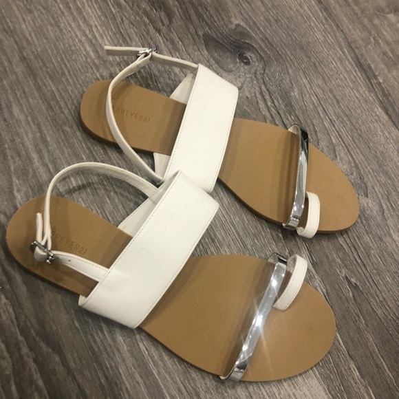Brand New White Strap Sandals - Picture 2 of 3